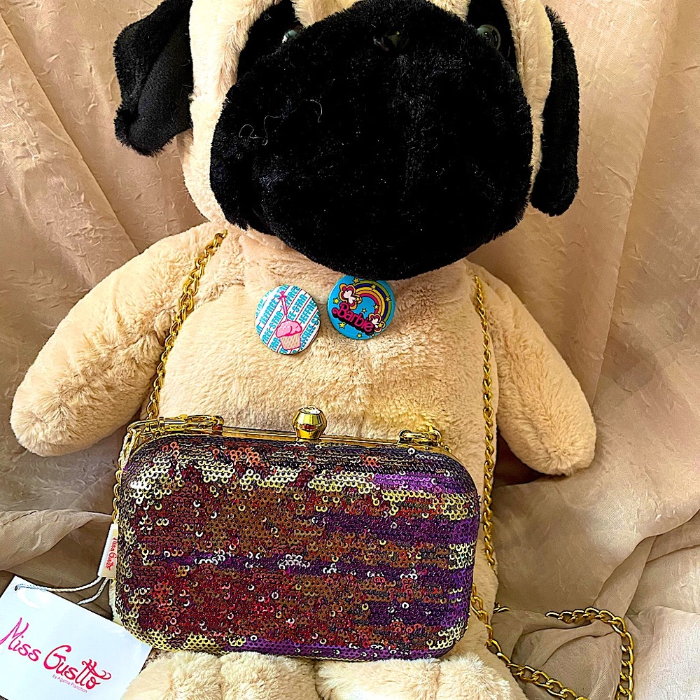 🔮 Sequins Snap Party Clutch